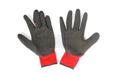 Photo for Rubber coated gloves on white background - Royalty Free Image