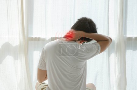 Photo for Young Asian man suffering from pain. Health problem concept - Royalty Free Image