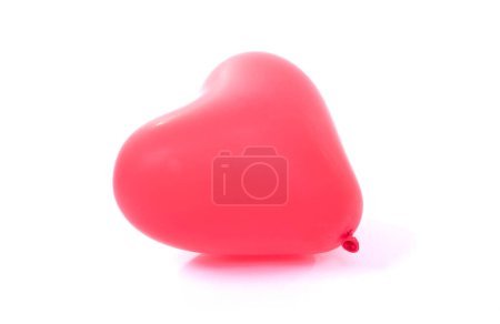 Photo for Red balloon heart on white background - Royalty Free Image