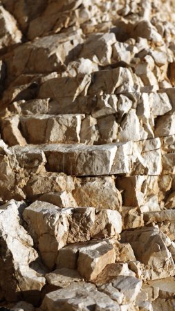 Photo for Bright and high contrast rocky stones at the marina in Croatia - Royalty Free Image
