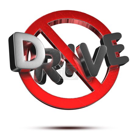 Téléchargez les photos : NO Drive, illustration 3D - en image libre de droit