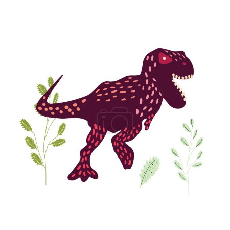 Téléchargez les photos : Tyrannosaurus rex illustration sur blanc - en image libre de droit