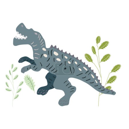 Foto de Allosaurus ilustración manual de cerca - Imagen libre de derechos