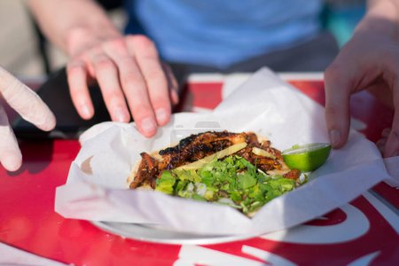 Photo for Tacos being served close up - Royalty Free Image