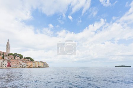 Photo for Rovinj, Istria, Croatia - Arriving in Rovinj across the Mediterranean sea - Royalty Free Image