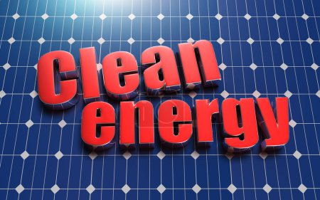 Photo for Clean energy 3d, colorful illustration - Royalty Free Image