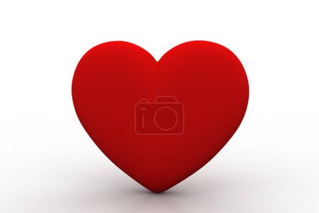 Téléchargez les photos : Coeur rouge isolé sur fond blanc - en image libre de droit