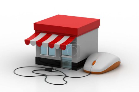 Photo for Online shopping concept, 3d illustration - Royalty Free Image