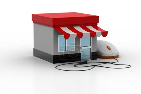 Foto de Concepto de compras en línea, ilustración 3d - Imagen libre de derechos