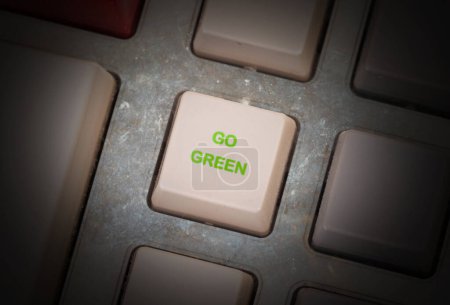 Photo for Old button - Go green - Royalty Free Image
