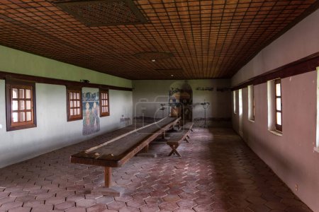 Photo for The interior of the refectory in the medieval Orthodox monastery - Royalty Free Image