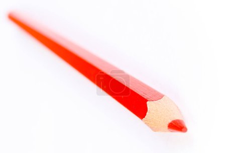 Photo for Perspective view of a wooden red pencil - Royalty Free Image