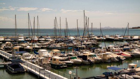 Photo for Pilar marina view with boats - Royalty Free Image