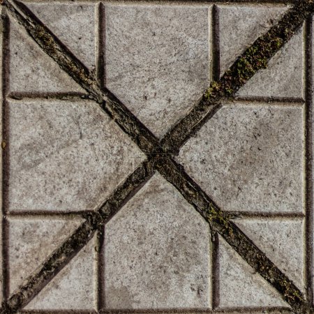 Foto de Una vieja forma cuadrada de un pavimento - pavimento de piedra de color gris - Imagen libre de derechos