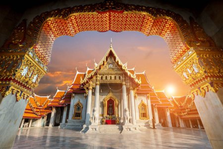 Téléchargez les photos : The Marble Temple (Wat Benchamabophit) Bangkok Thaïlande - en image libre de droit
