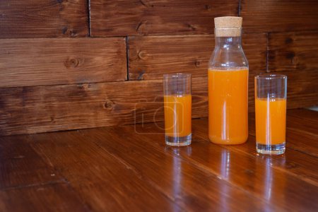 Photo for Breakfast for two. freshly squeezed juice - Royalty Free Image