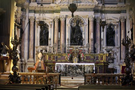 Photo for Naples, Italy - September 16, 2019: The Chapel of the Treasure of San Gennaro in the Cathedral of Naples - Royalty Free Image
