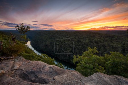 Photo for Nepean Gorge and Nepean River at sunset - Royalty Free Image