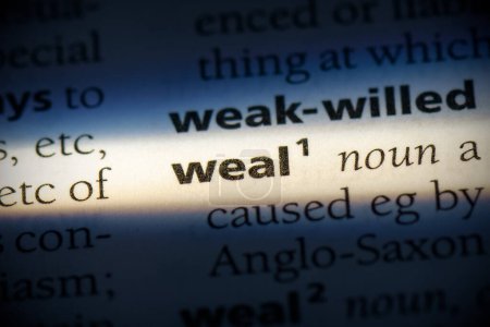 Photo for Weal word in dictionary - Royalty Free Image