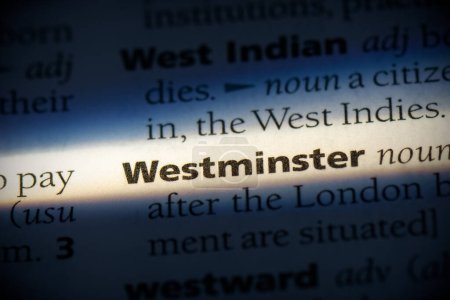 Téléchargez les photos : Westminster mot dans le dictionnaire - en image libre de droit