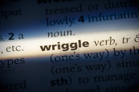 Photo for Wriggle word, highlighted in dictionary, close up view - Royalty Free Image