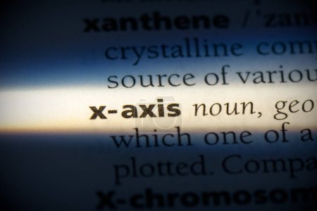 Foto de Palabra de eje x, resaltado en el diccionario, vista de cerca - Imagen libre de derechos