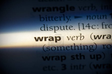 Foto de Wrap word, resaltado en el diccionario, vista de cerca - Imagen libre de derechos