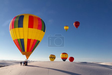 Photo for Balloon Fiesta on White Sands National Monument in Alamogordo - Royalty Free Image