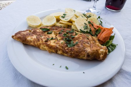 Photo for Ham omelette, close up - Royalty Free Image