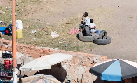 Foto de Antananarivo, Madagascar - 5 de agosto de 2019: Niños pequeños - Imagen libre de derechos