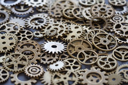 Photo for Steampunk gears close up - Royalty Free Image