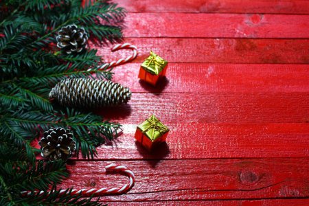 Photo for Colorful christmas Decoration. Winter holidays, seasonal background - Royalty Free Image