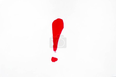 Photo for Exclamation mark-Caution on white - Royalty Free Image