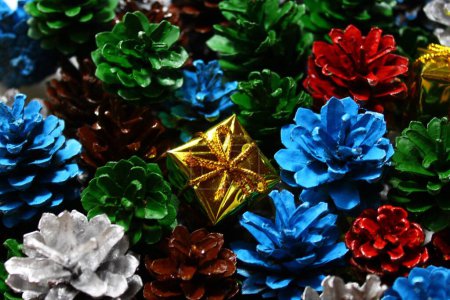 Photo for Colorful christmas Decoration. Winter holidays, seasonal background - Royalty Free Image