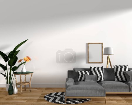 Foto de "moderno salón interior diseños mínimos, 3d renderizado" - Imagen libre de derechos