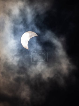 Photo for Sun eclipse phenomenon on nature background - Royalty Free Image