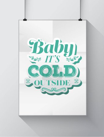 Photo for Baby its cold outside christmas card - Royalty Free Image