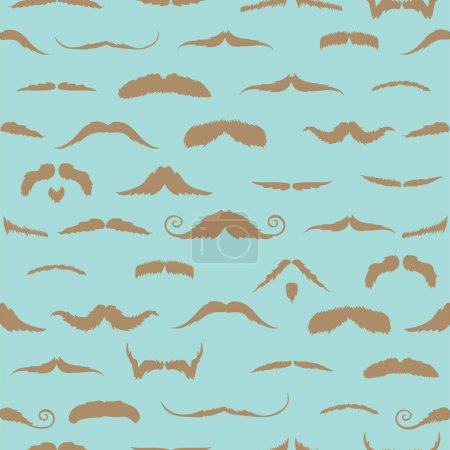 Photo for Seamless pattern with mustache - Royalty Free Image
