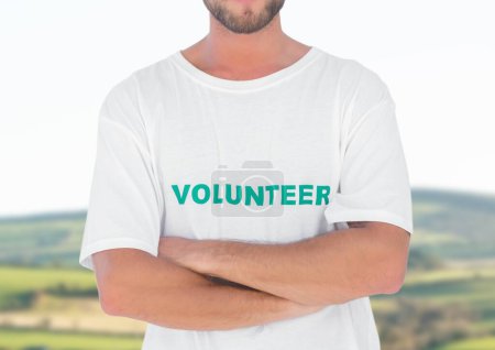 Photo for View of Tee shirt volunteer - Royalty Free Image