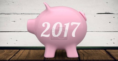 Photo for Piggy bank for 2017 - Royalty Free Image