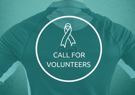 Photo for Sport man call for volunteers - Royalty Free Image