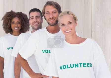 Photo for Group of volunteer in row - Royalty Free Image