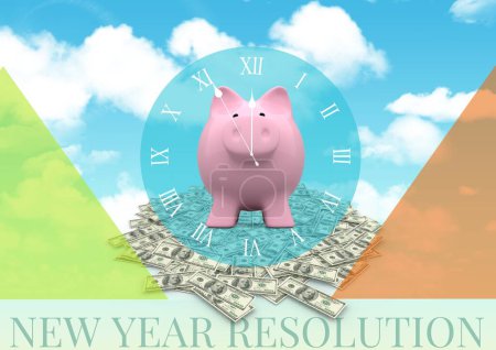 Photo for Digital composite of piggy bank - Royalty Free Image