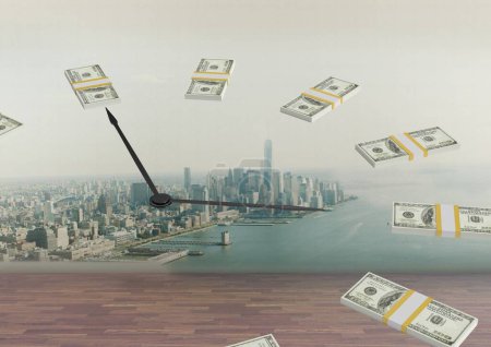 Photo for Digital composite of money - Royalty Free Image