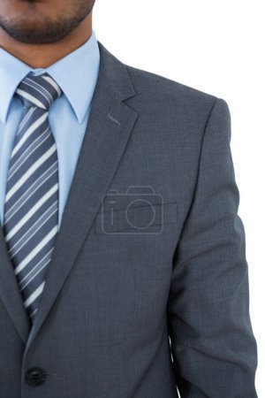 Photo for Businessman standing against white background, front view - Royalty Free Image