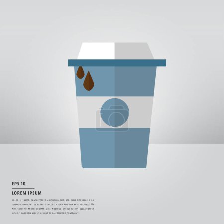 Photo for Lorem ipsum text with hot coffee cup - Royalty Free Image