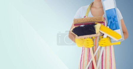 Téléchargez les photos : Partie médiane des brosses de maintien pour femme nettoyante - en image libre de droit