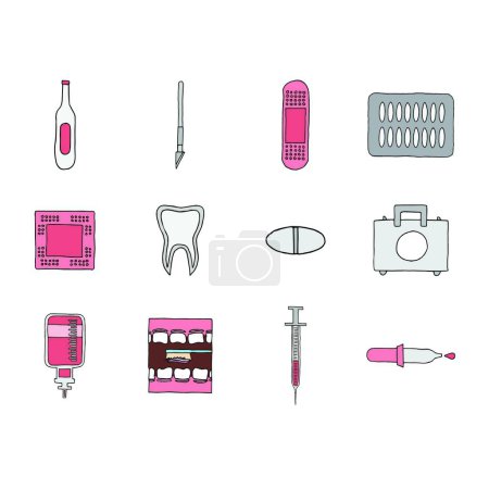 Photo for Various medical equipment set - Royalty Free Image