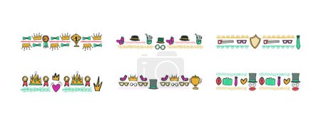 Photo for Vector set of fathers day icons - Royalty Free Image