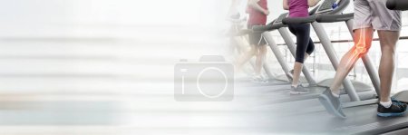 Photo for Running on treadmills in Gym with transition - Royalty Free Image